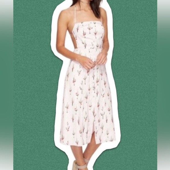 Viral Dolce Vita Campbell Dress in Pink Cactus Print size Large $180 - Picture 4 of 12